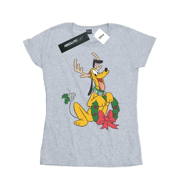 Disney Dam/kvinnor - Pluto Christmas Reindeer - T-shirt i bomull