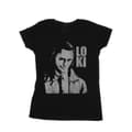 Miniatyrbillede 1 af 3: Marvel Womens/Ladies Loki Head Poster Cotton T-Shirt