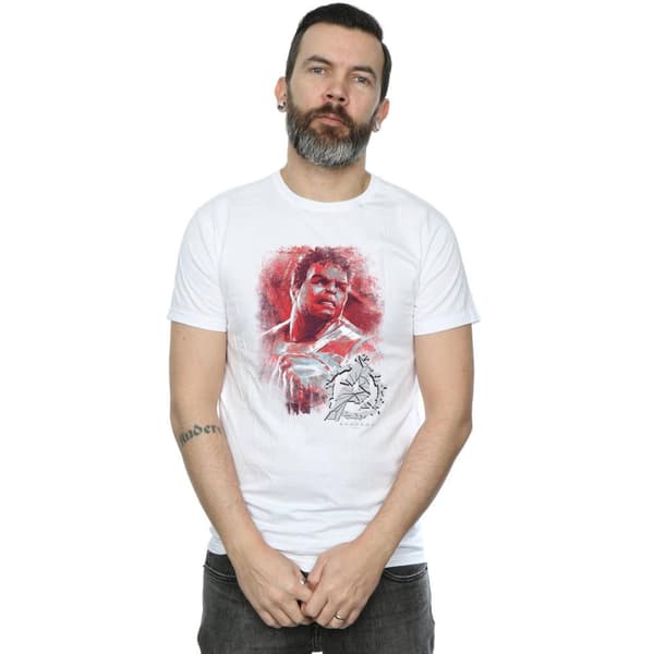 Marvel Mens Avengers Endgame Hulk T-shirt med borstad textur