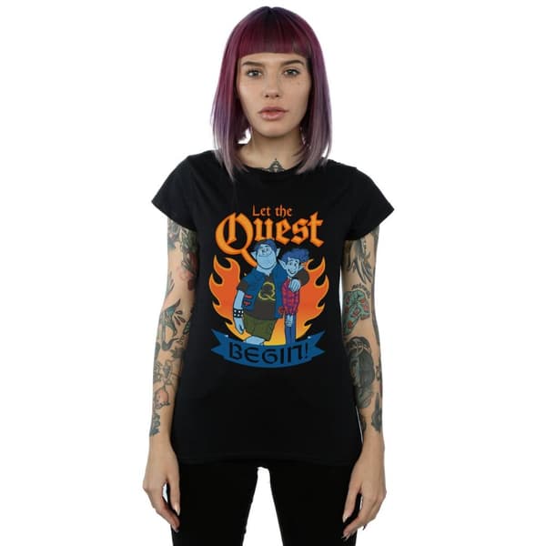 Disney Dam/dam Onward Let The Quest Begin Bomulls-T-shirt