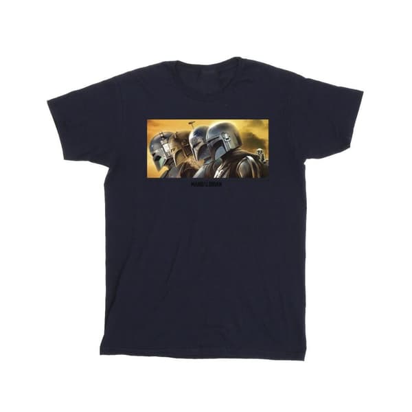 Star Wars Girls The Mandalorian - T-shirt i bomull med målad grupp