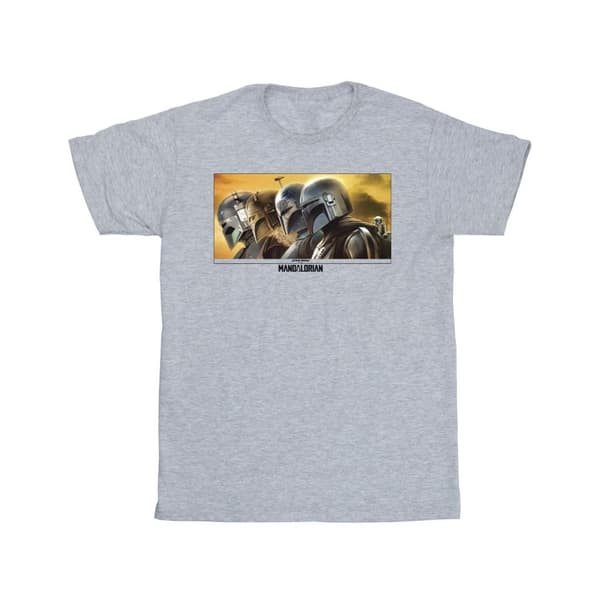 Star Wars Girls The Mandalorian - T-shirt i bomull med målad grupp