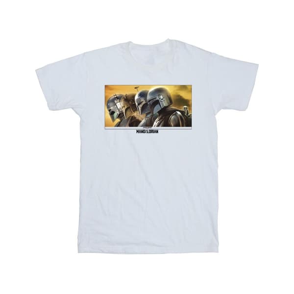 Star Wars Girls The Mandalorian - T-shirt i bomull med målad grupp