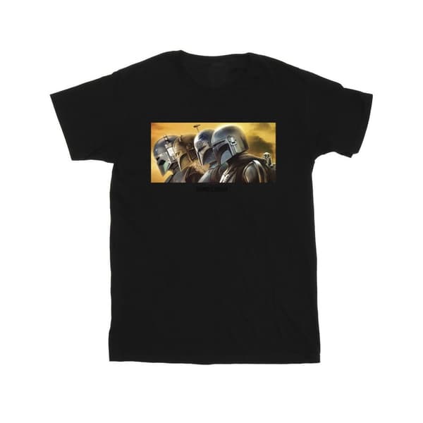 Star Wars Girls The Mandalorian - T-shirt i bomull med målad grupp