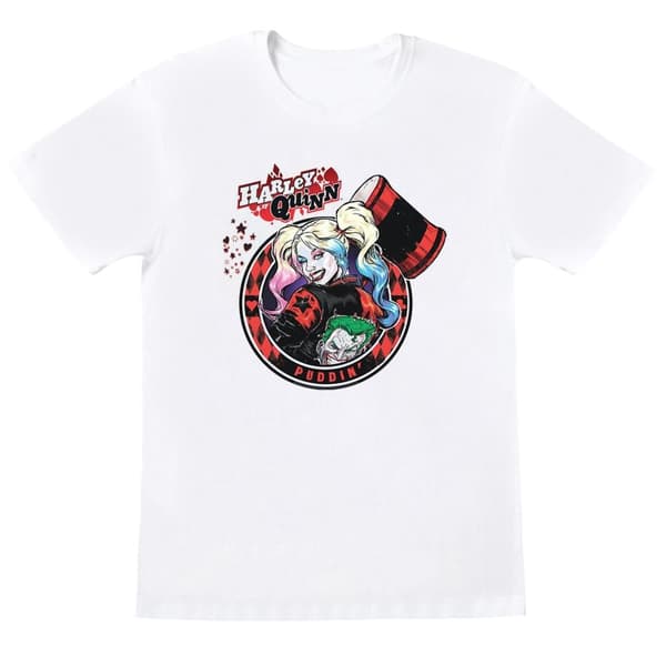 DC Comics Boys Harley Quinn Joker Patch T-Shirt