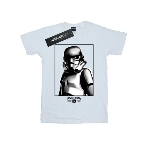 Star Wars Girls Imperial Troops Cotton T-Shirt White 5-6 Years