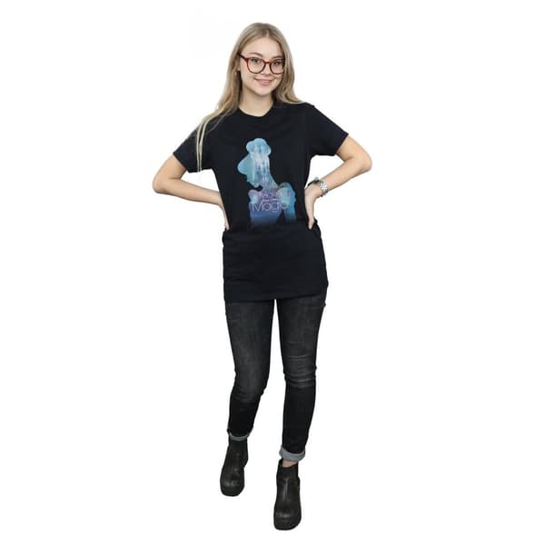 Disney Princess Womens/Ladies Cinderella Filled Silhouette Cotton Boyfriend T-Shirt