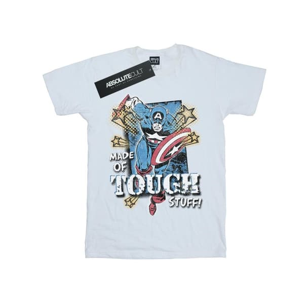 Marvel T-shirt i bomull för flickor - Captain America - Made Of Tough Stuff