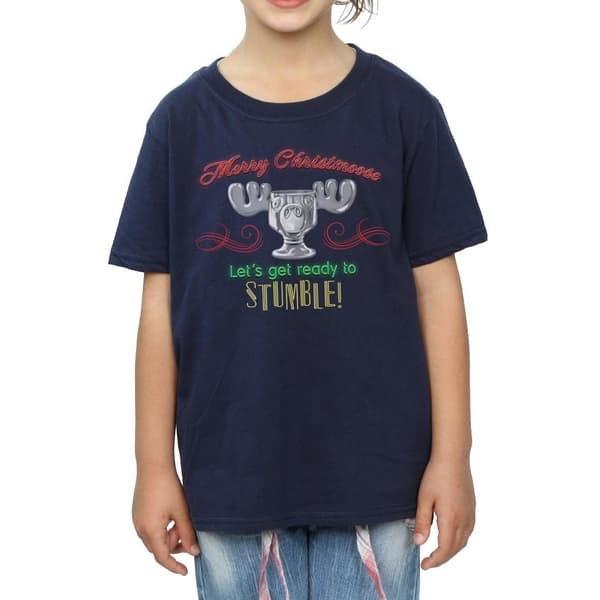 National Lampoon´s Christmas Vacation T-shirt i bomull med älghuvud för flickor