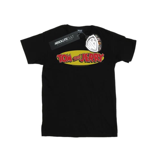 Tom And Jerry Girls Inline Logo Cotton T-Shirt