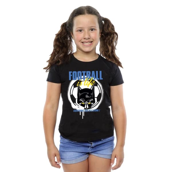 DC Comics Batman Football is Life T-shirt i bomull för flickor