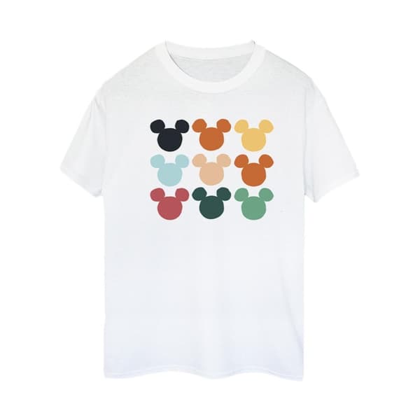 Disney Dam/Tjej Musse Pigg Heads Square Boyfriend T-shirt i bomull