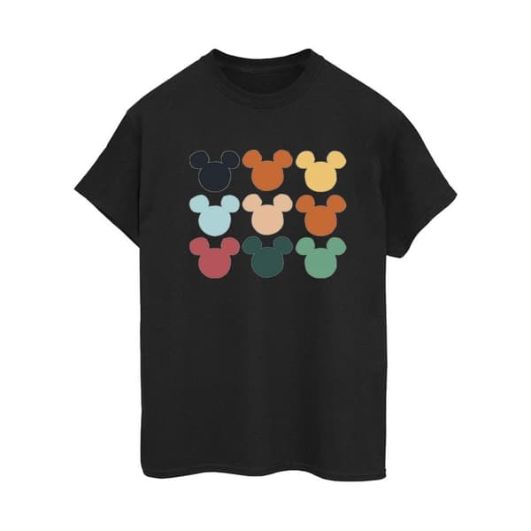 Disney Dam/Tjej Musse Pigg Heads Square Boyfriend T-shirt i bomull
