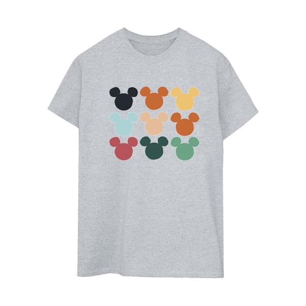 Disney Dam/Tjej Musse Pigg Heads Square Boyfriend T-shirt i bomull