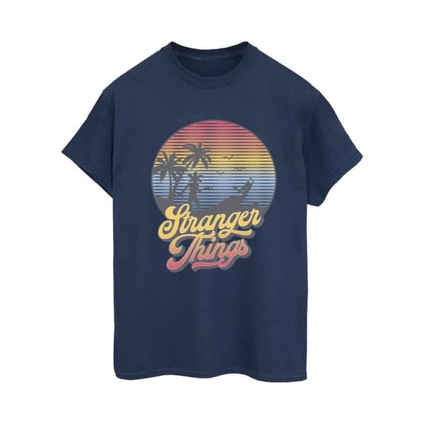 Netflix Womens/Ladies Stranger Things LA Gradient Cotton Boyfriend T-Shirt