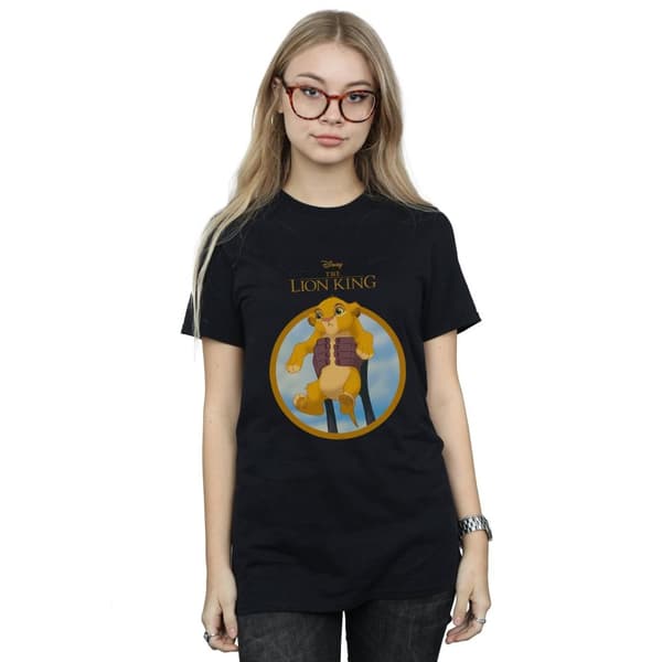 Disney Womens/Ladies The Lion King Show Simba Cotton Boyfriend T-Shirt