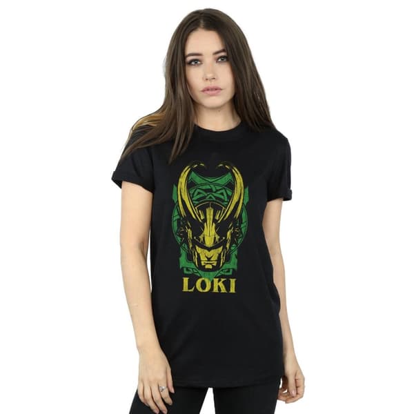 Marvel Dam/dam Loki Badge Boyfriend T-shirt i bomull
