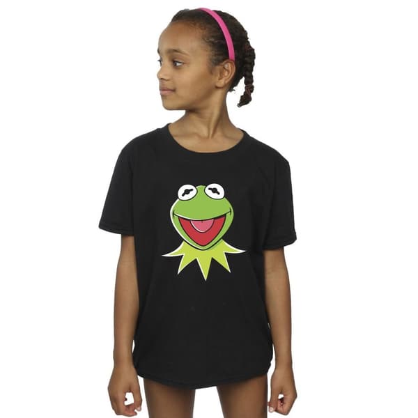 Disney Mupparna Kermit - T-shirt i bomull med huvud för flickor