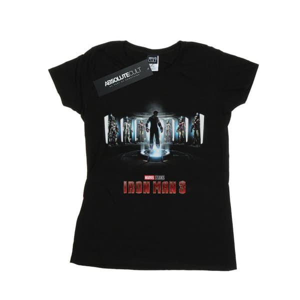 Marvel Studios Womens/Ladies Iron Man 3 Poster Cotton T-Shirt