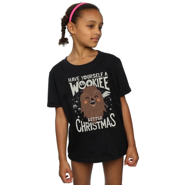 Star Wars T-shirt i bomull för flickor - Wookiee Little Christmas