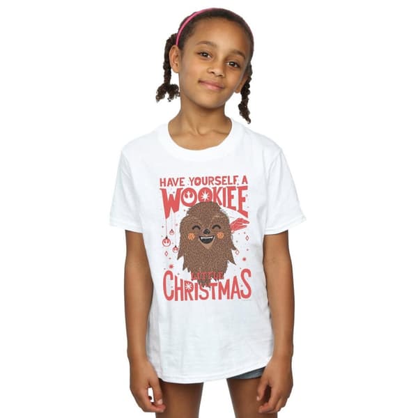 Star Wars T-shirt i bomull för flickor - Wookiee Little Christmas