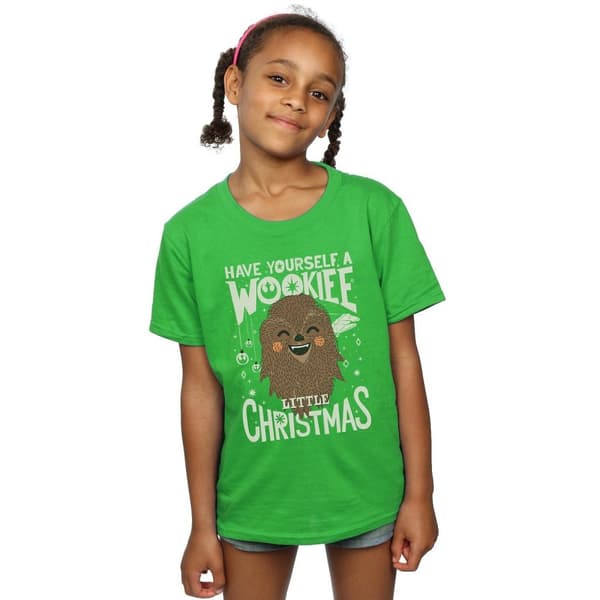Star Wars T-shirt i bomull för flickor - Wookiee Little Christmas