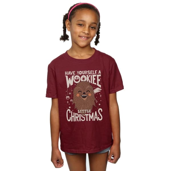 Star Wars T-shirt i bomull för flickor - Wookiee Little Christmas