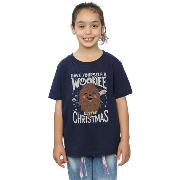 Star Wars T-shirt i bomull för flickor - Wookiee Little Christmas