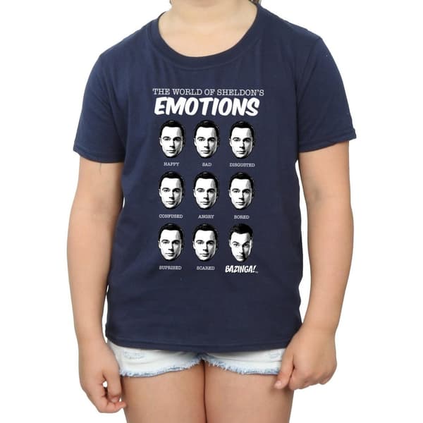 The Big Bang Theory Girls Sheldon Emotions Cotton T-Shirt