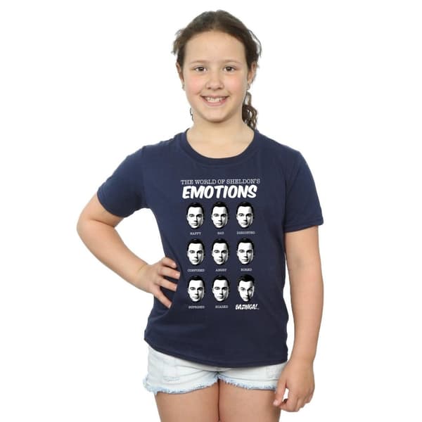 The Big Bang Theory Girls Sheldon Emotions Cotton T-Shirt