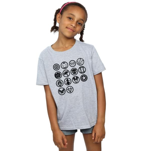 Marvel T-shirt i bomull för flickor - Avengers Infinity War Icons Assemble
