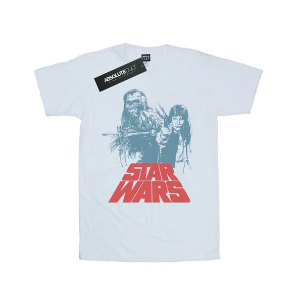 Star Wars Womens/Ladies Han Solo Chewie Duet Cotton Boyfriend T-Shirt