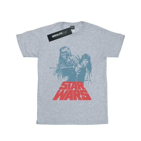 Star Wars Womens/Ladies Han Solo Chewie Duet Cotton Boyfriend T-Shirt