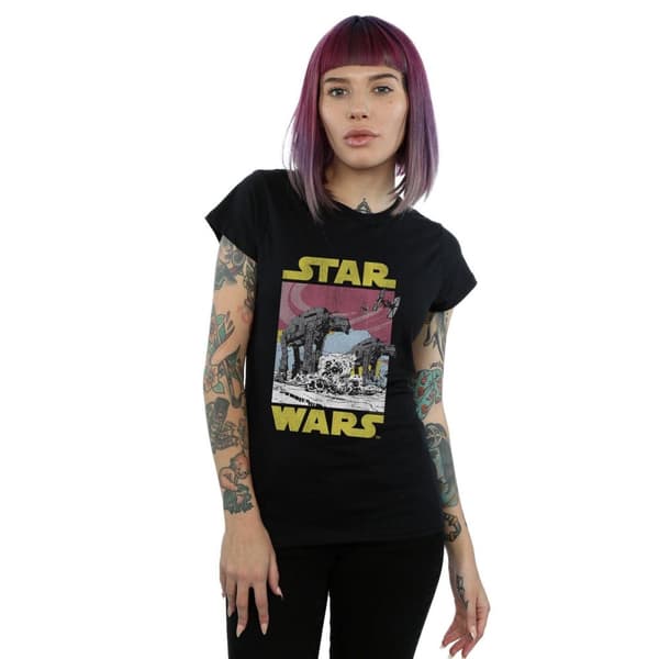 Star Wars Womens/Ladies The Last Jedi AT-AT Cotton T-Shirt