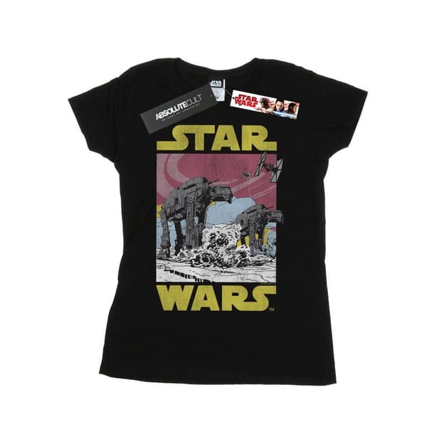 Star Wars Womens/Ladies The Last Jedi AT-AT Cotton T-Shirt