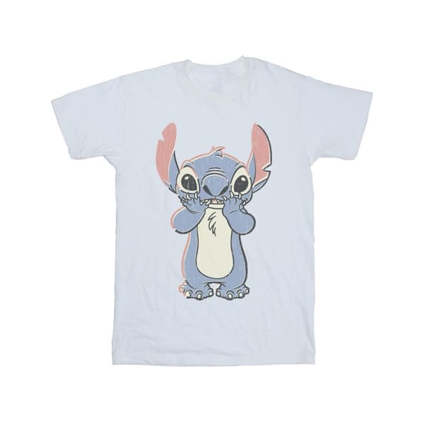 Disney Girls Lilo And Stitch Big Print Cotton T-Shirt