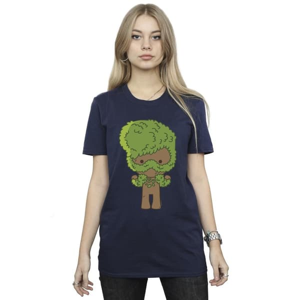 Marvel Womens/Ladies I Am Groot Chibi Flex Cotton Boyfriend T-Shirt
