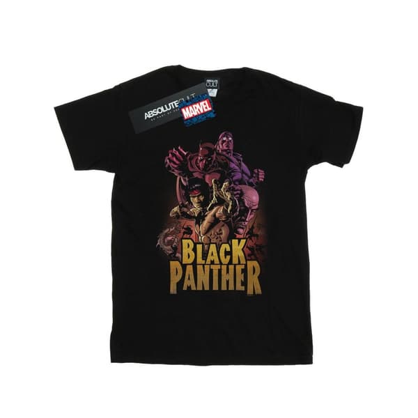 Marvel Black Panther Ninja T-shirt i bomull för flickor Black 9-11 Years