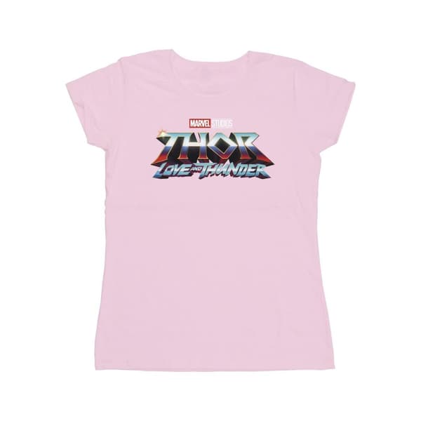 Marvel Dam/Tjej - Thor Love And Thunder - T-shirt i bomull med logotyp