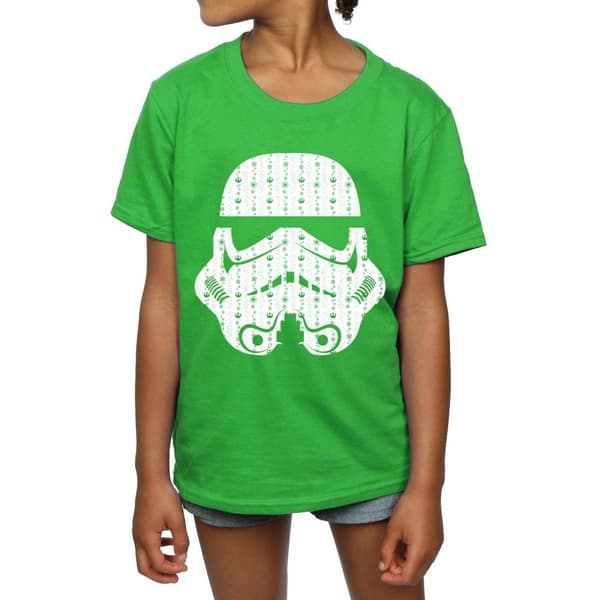Star Wars Girls Christmas Stormtrooper Helmet Cotton T-Shirt