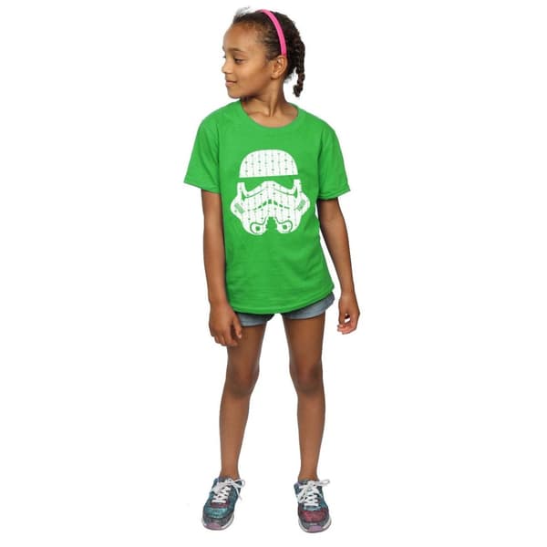Star Wars Girls Christmas Stormtrooper Helmet Cotton T-Shirt