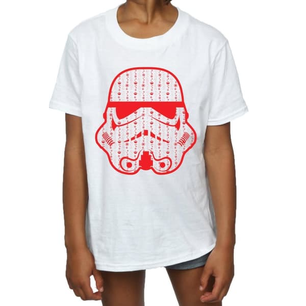 Star Wars Girls Christmas Stormtrooper Helmet Cotton T-Shirt