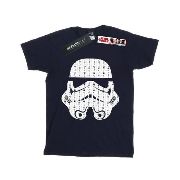 Star Wars T-shirt i bomull med stormtrooperhjälm för flickor