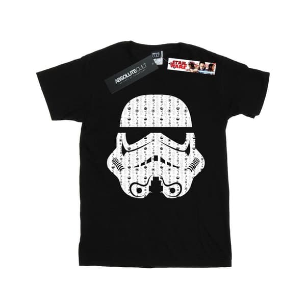 Star Wars T-shirt i bomull med stormtrooperhjälm för flickor
