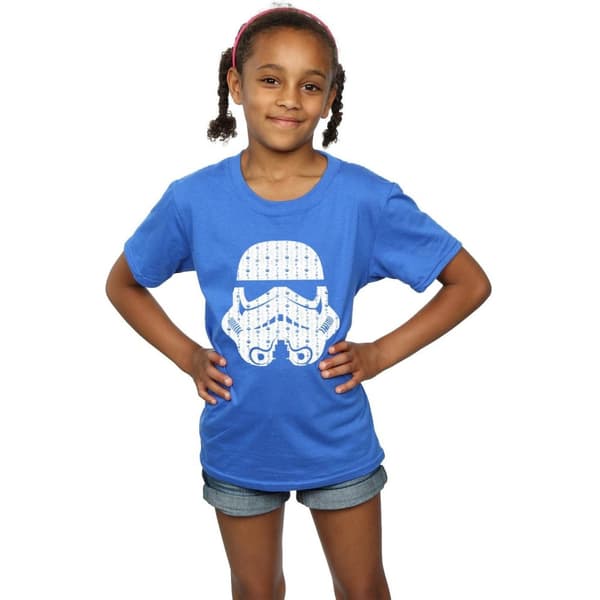 Star Wars Girls Christmas Stormtrooper Helmet Cotton T-Shirt