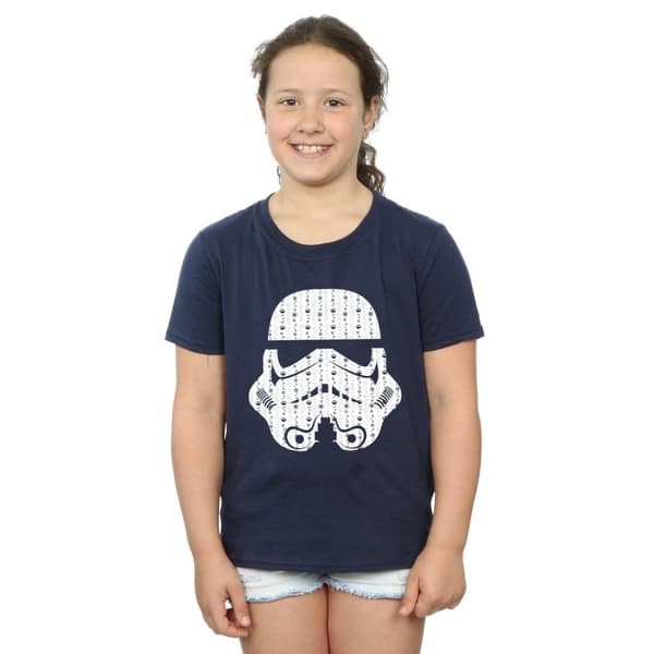 Star Wars Girls Christmas Stormtrooper Helmet Cotton T-Shirt