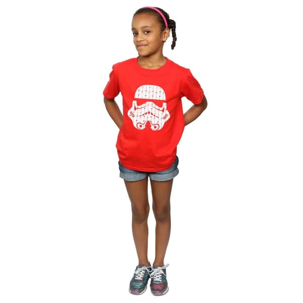 Star Wars Girls Christmas Stormtrooper Helmet Cotton T-Shirt