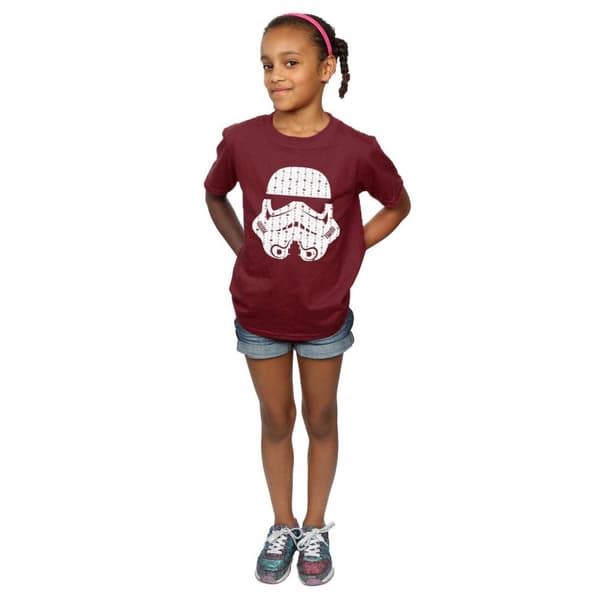 Star Wars Girls Christmas Stormtrooper Helmet Cotton T-Shirt