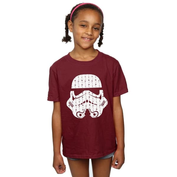 Star Wars Girls Christmas Stormtrooper Helmet Cotton T-Shirt