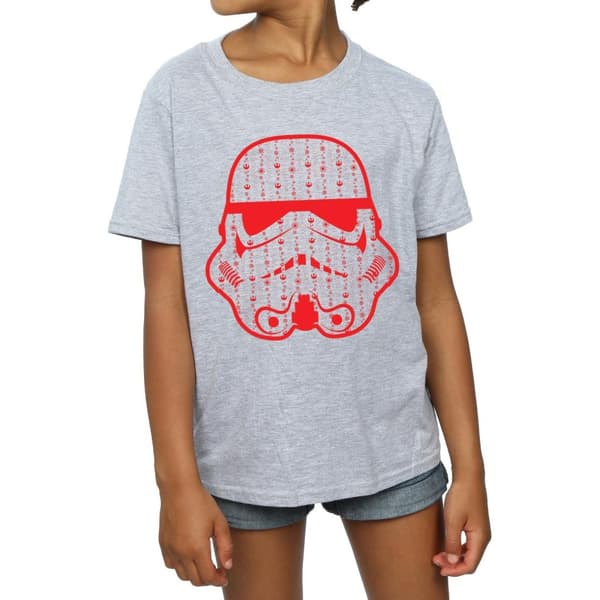 Star Wars Girls Christmas Stormtrooper Helmet Cotton T-Shirt